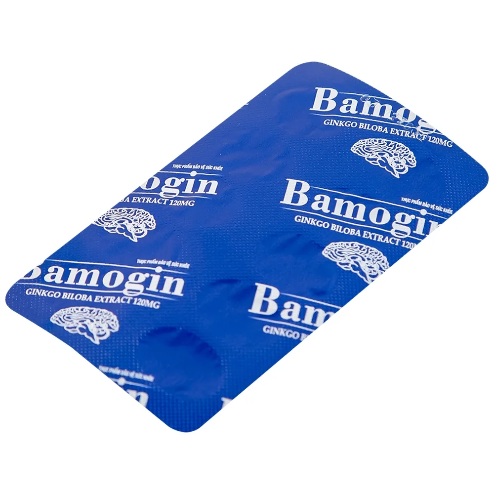 Hình ảnh Viên uống Bamogin Thành Công tăng cường tuần hoàn não, cải thiện trí nhớ (6 vỉ x 10 viên)