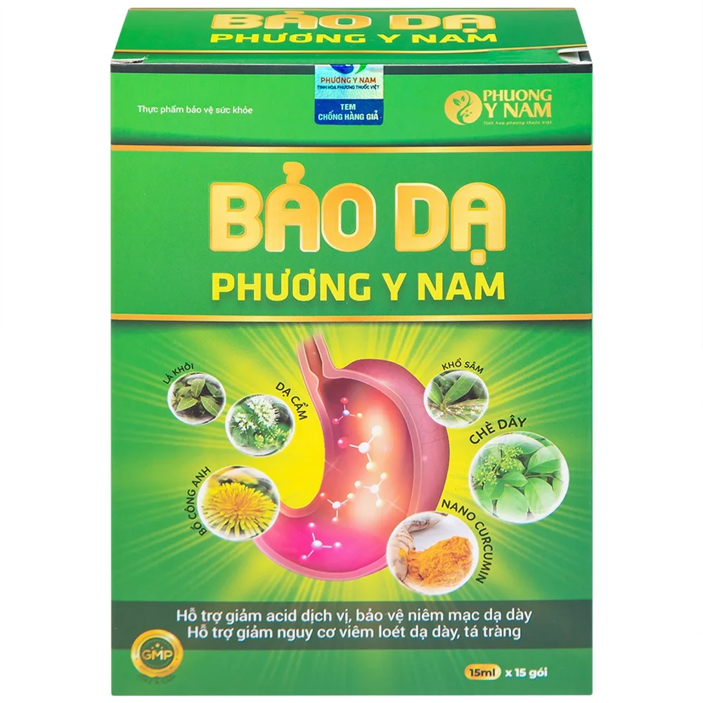 Hình ảnh Dung dịch Bảo Dạ Phương Y Nam hỗ trợ giảm acid dịch vị, bảo vệ niêm mạc dạ dày (15 gói x 15ml)