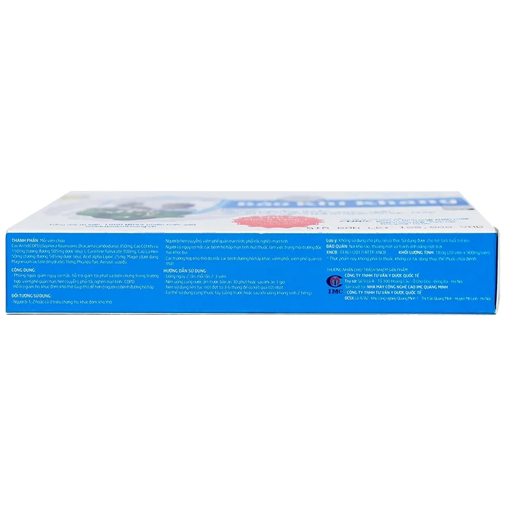 Hình ảnh Viên uống Bảo Khí Khang IMC hỗ trợ giảm ho, khạc đờm, khó thở, giảm tái phát hen suyễn (2 vỉ x 10 viên)