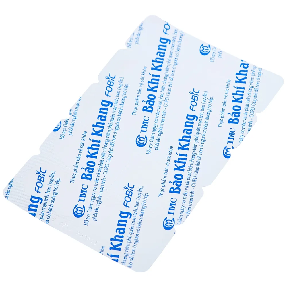 Hình ảnh Viên uống Bảo Khí Khang IMC hỗ trợ giảm ho, khạc đờm, khó thở, giảm tái phát hen suyễn (2 vỉ x 10 viên)