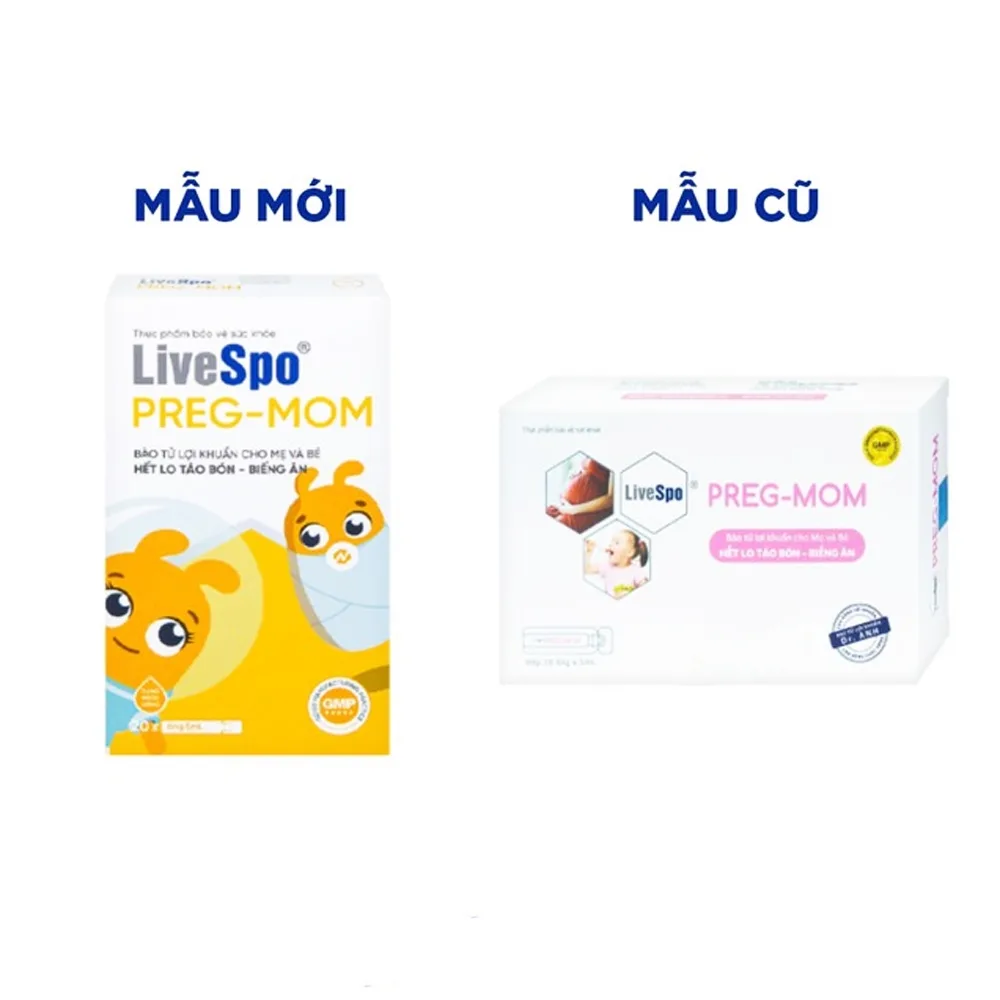 Hình ảnh Bào tử lợi khuẩn LiveSpo PREG-MOM bổ sung lợi khuẩn đường ruột (20 ống x 5ml)