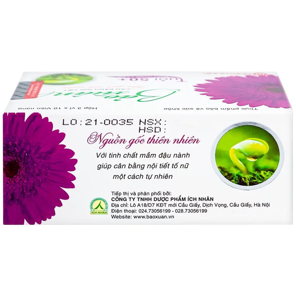 Hình ảnh Viên uống Bảo Xuân Tuổi 50+ Nam Dược bổ sung và hỗ trợ cân bằng nội tiết tố nữ Estrogen (3 vỉ x 10 viên)