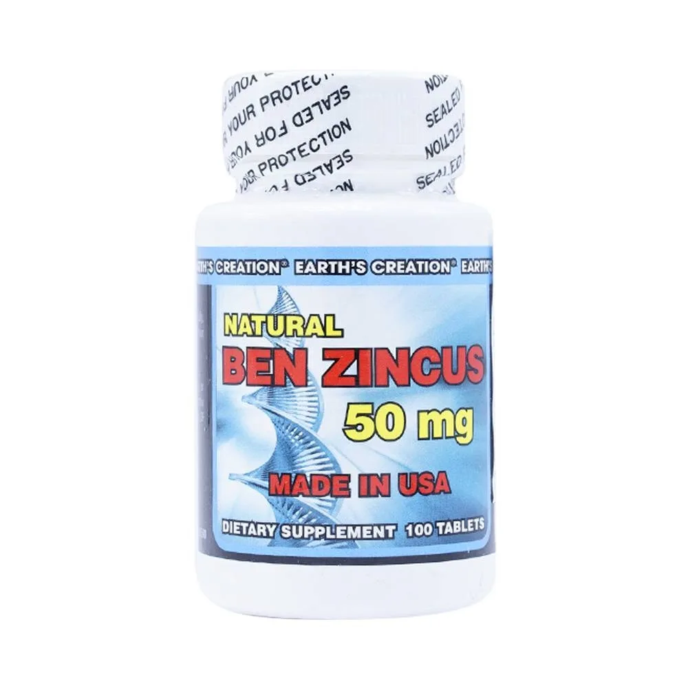 Hình ảnh Viên uống Natural Ben Zincus 50mg bổ sung kẽm, hỗ trợ chức năng của tuyến tiền liệt (100 viên)