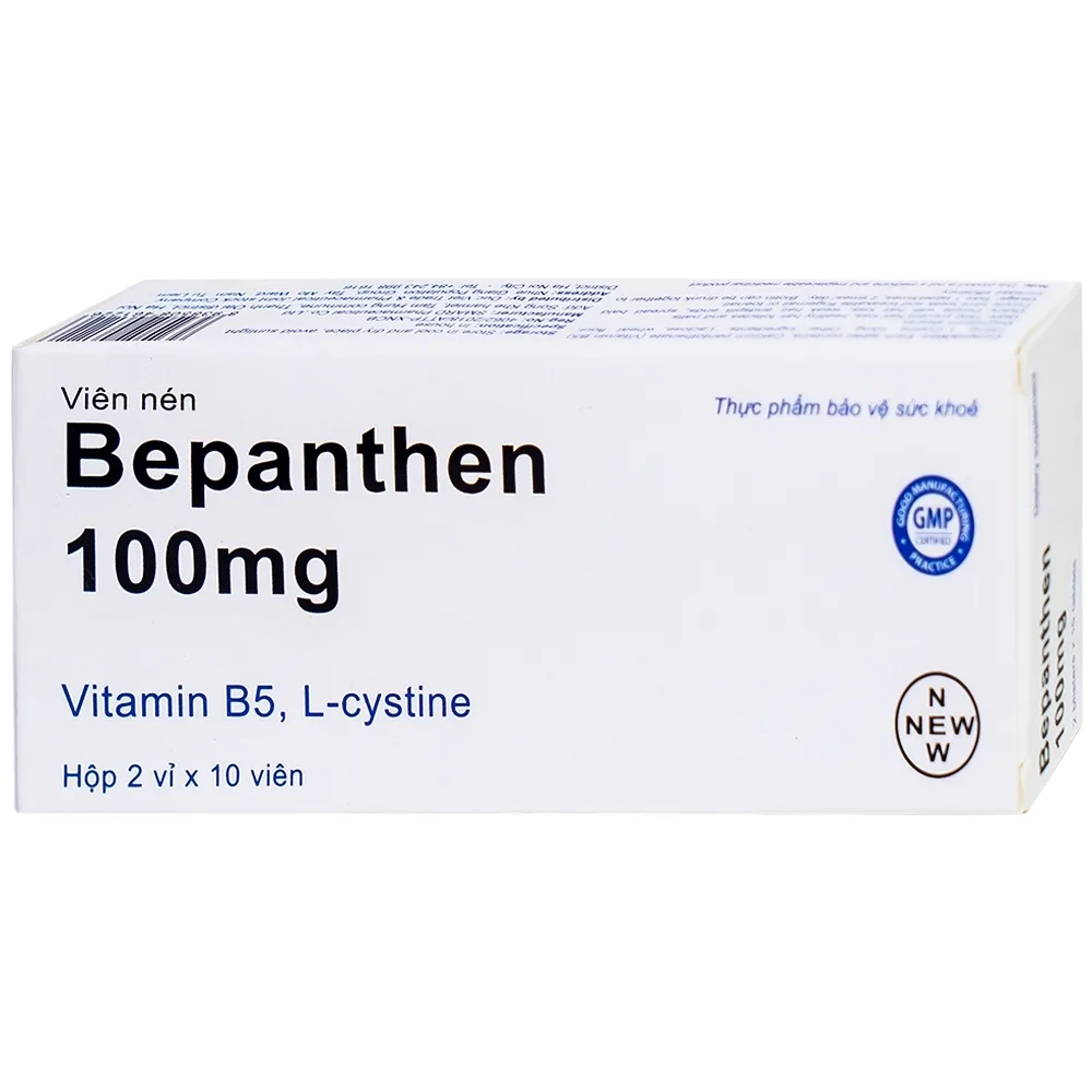 Hình ảnh Viên uống Bepanthen 100mg Smard hỗ trợ giảm rụng tóc, khỏe chân tóc, móng chắc khỏe (2 vỉ x 10 viên)