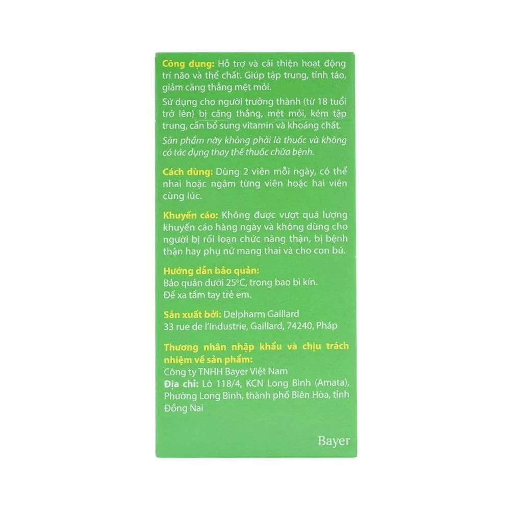 Hình ảnh Viên sủi Berocca Bayer bổ sung vitamin C, các vitamin nhóm B và kẽm (2 vỉ x 7 viên)