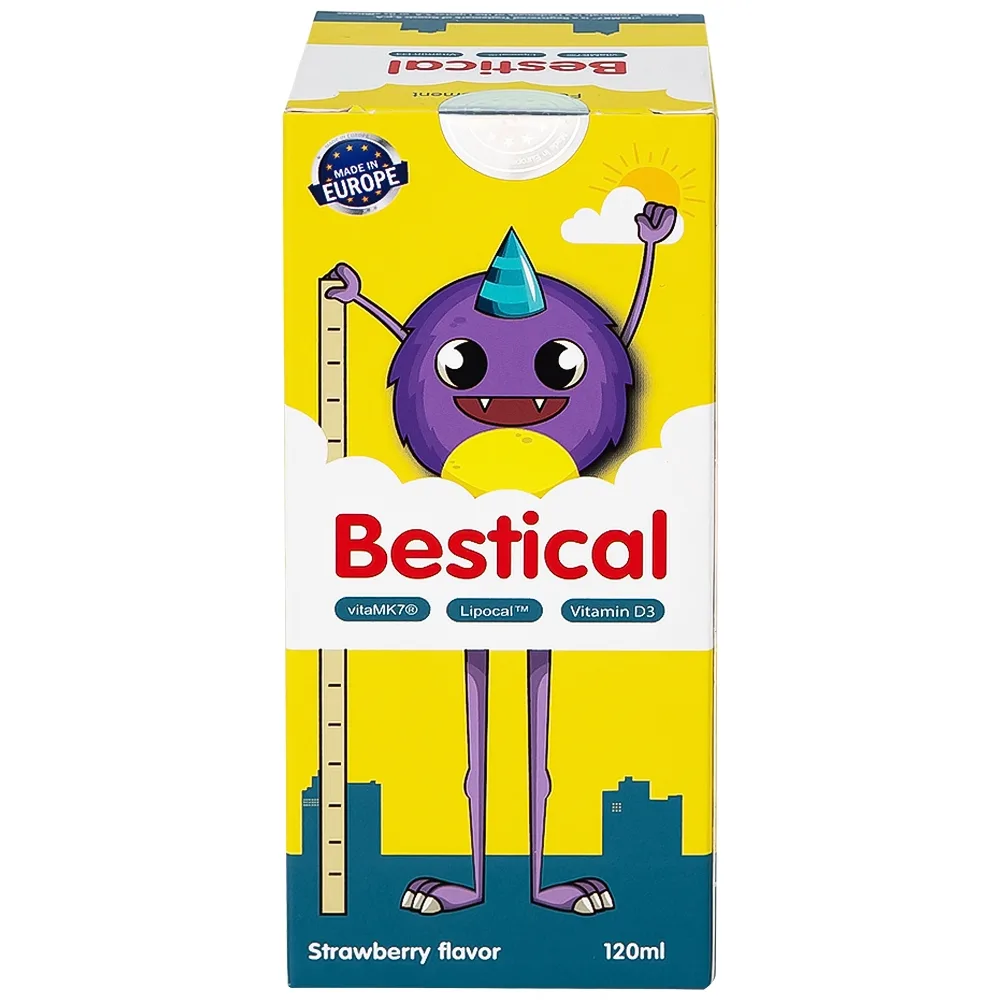 Hình ảnh Dung dịch Bestical 120ml Ergo Pharma bổ sung canxi, vitamin D3 và vitamin K2