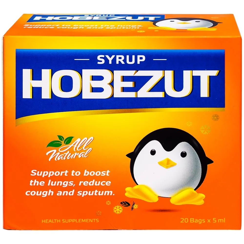 Hình ảnh Siro Hobezut Vinacare giảm các triệu chứng ho, cảm (20 gói x 5ml)