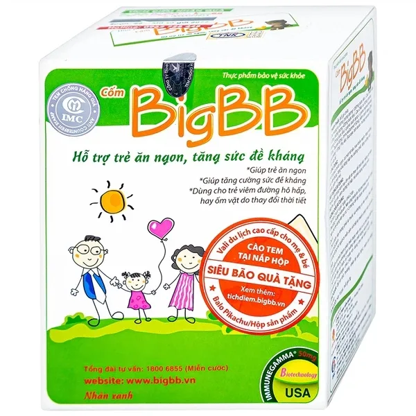 Hình ảnh Cốm BigBB IMC hỗ trợ trẻ ăn ngon, tăng sức đề kháng (16 gói)