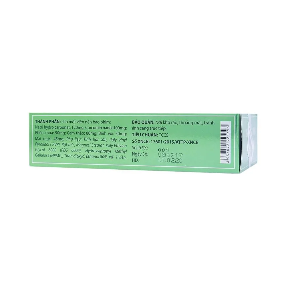 Hình ảnh Viên uống Bình Vị Nam Phương Hóa Dược hỗ trợ điều trị viêm loét dạ dày và tá tràng (3 vỉ x 10 viên)
