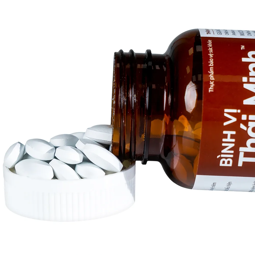 Hình ảnh Viên uống Bình Vị Thái Minh hỗ trợ giảm acid dịch vị, giúp bảo vệ niêm mạc dạ dày (80 viên)
