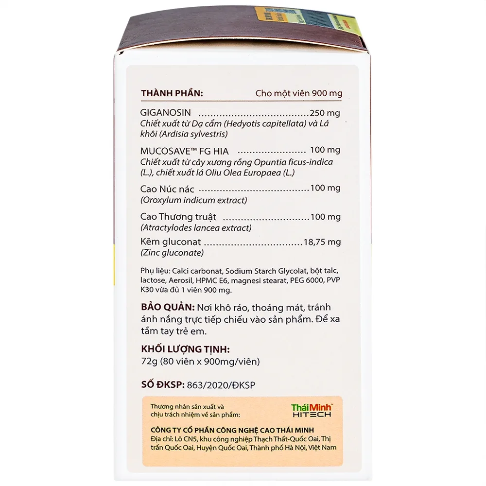 Hình ảnh Viên uống Bình Vị Thái Minh hỗ trợ giảm acid dịch vị, giúp bảo vệ niêm mạc dạ dày (80 viên)