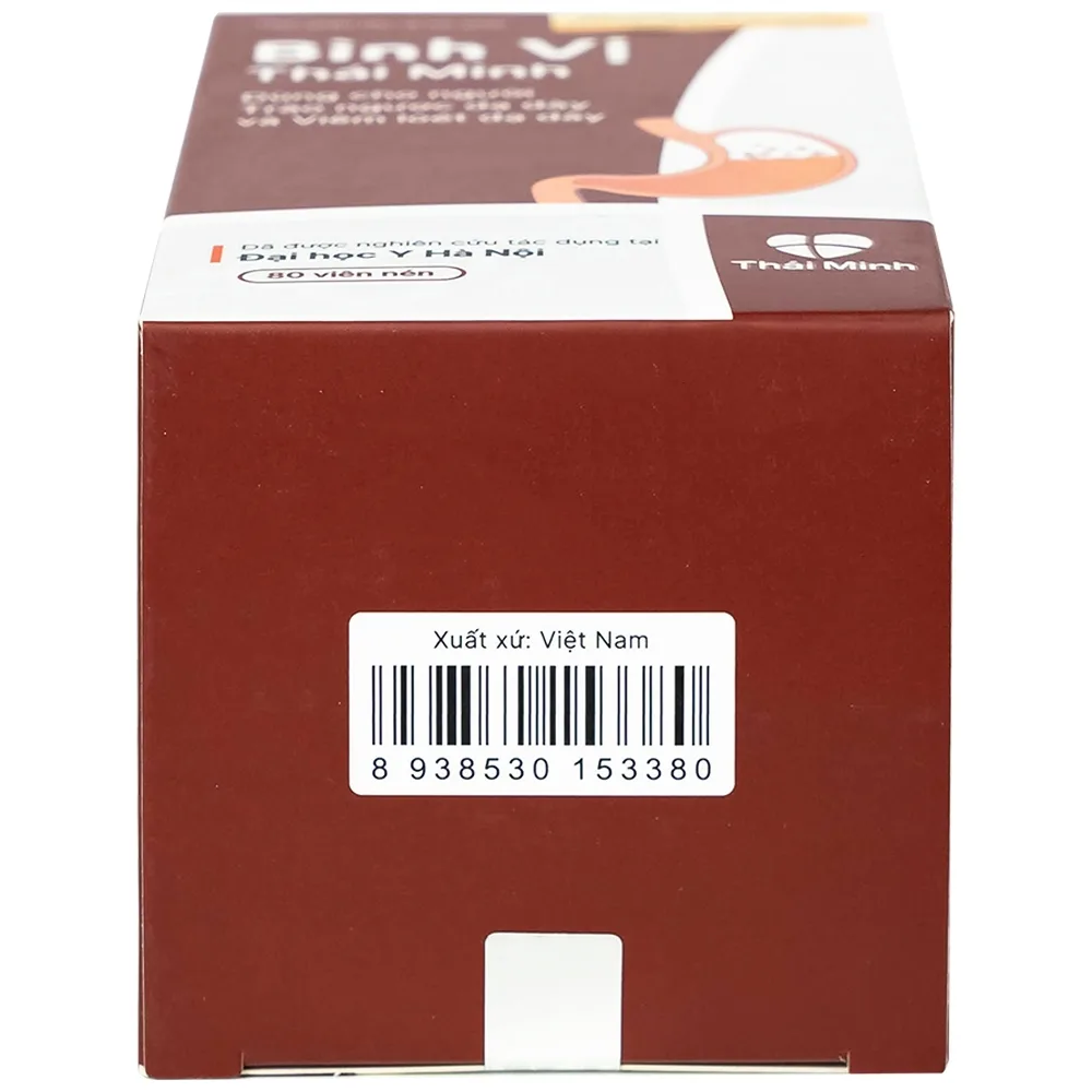 Hình ảnh Viên uống Bình Vị Thái Minh hỗ trợ giảm acid dịch vị, giúp bảo vệ niêm mạc dạ dày (80 viên)
