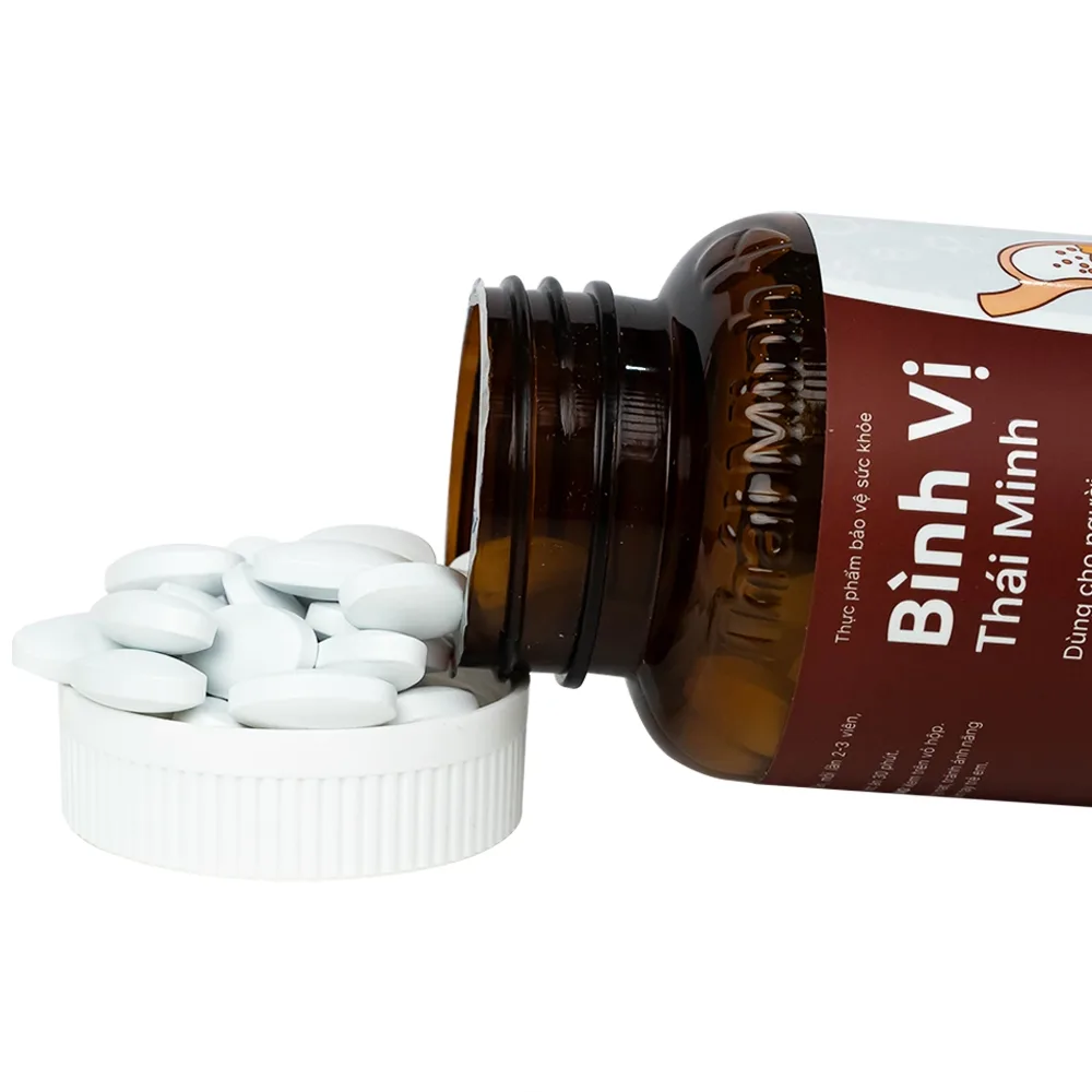 Hình ảnh Viên uống Bình Vị Thái Minh hỗ trợ giảm acid dịch vị, giúp bảo vệ niêm mạc dạ dày (80 viên)