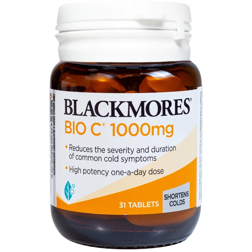 Hình ảnh Viên uống Blackmores Bio C 1000mg bổ sung vitamin C, tăng cường sức khỏe (31 viên)