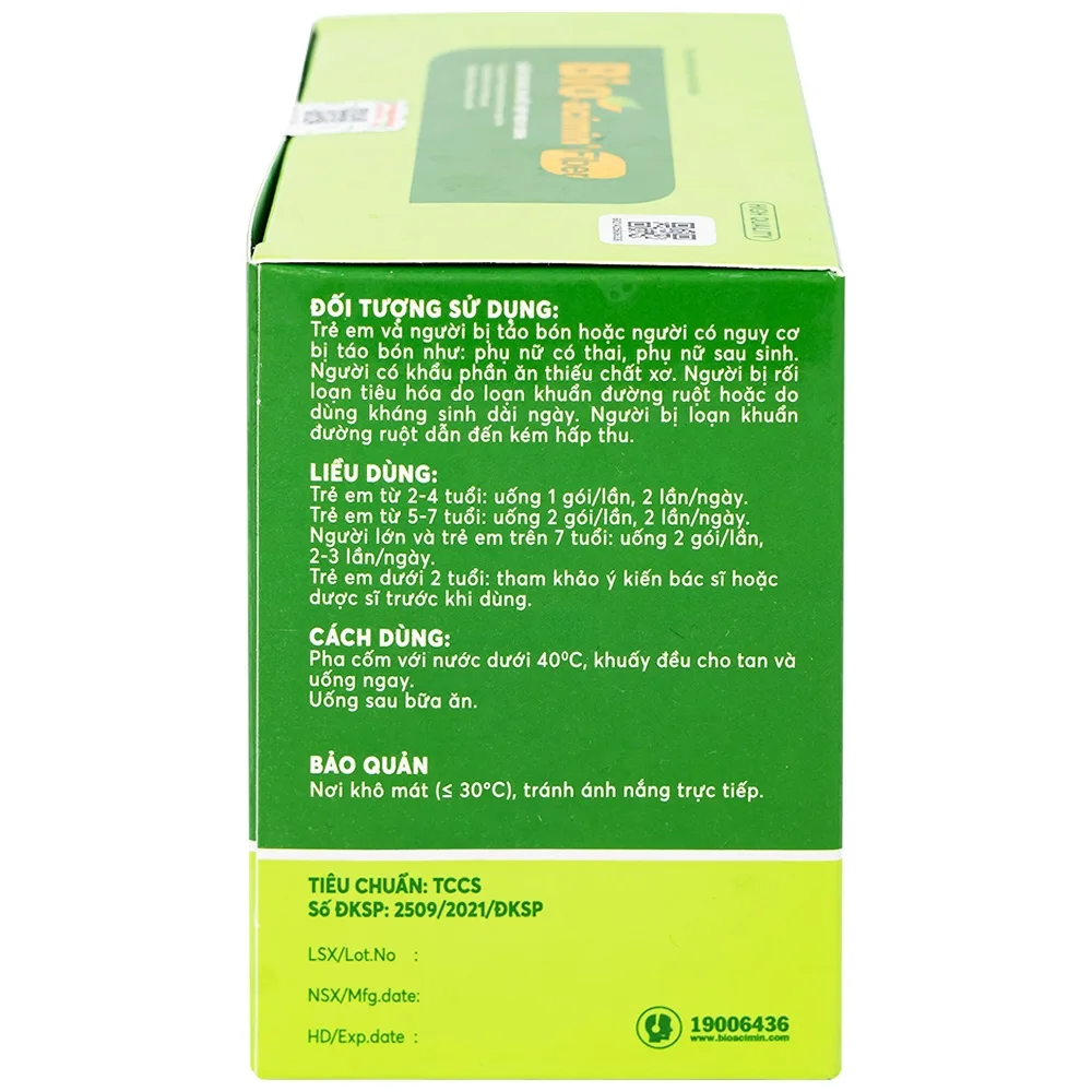 Hình ảnh Cốm vi sinh Bio-acimin Fiber Meracine bổ sung chất sơ hòa tan, giảm tình trạng táo bón (30 gói)