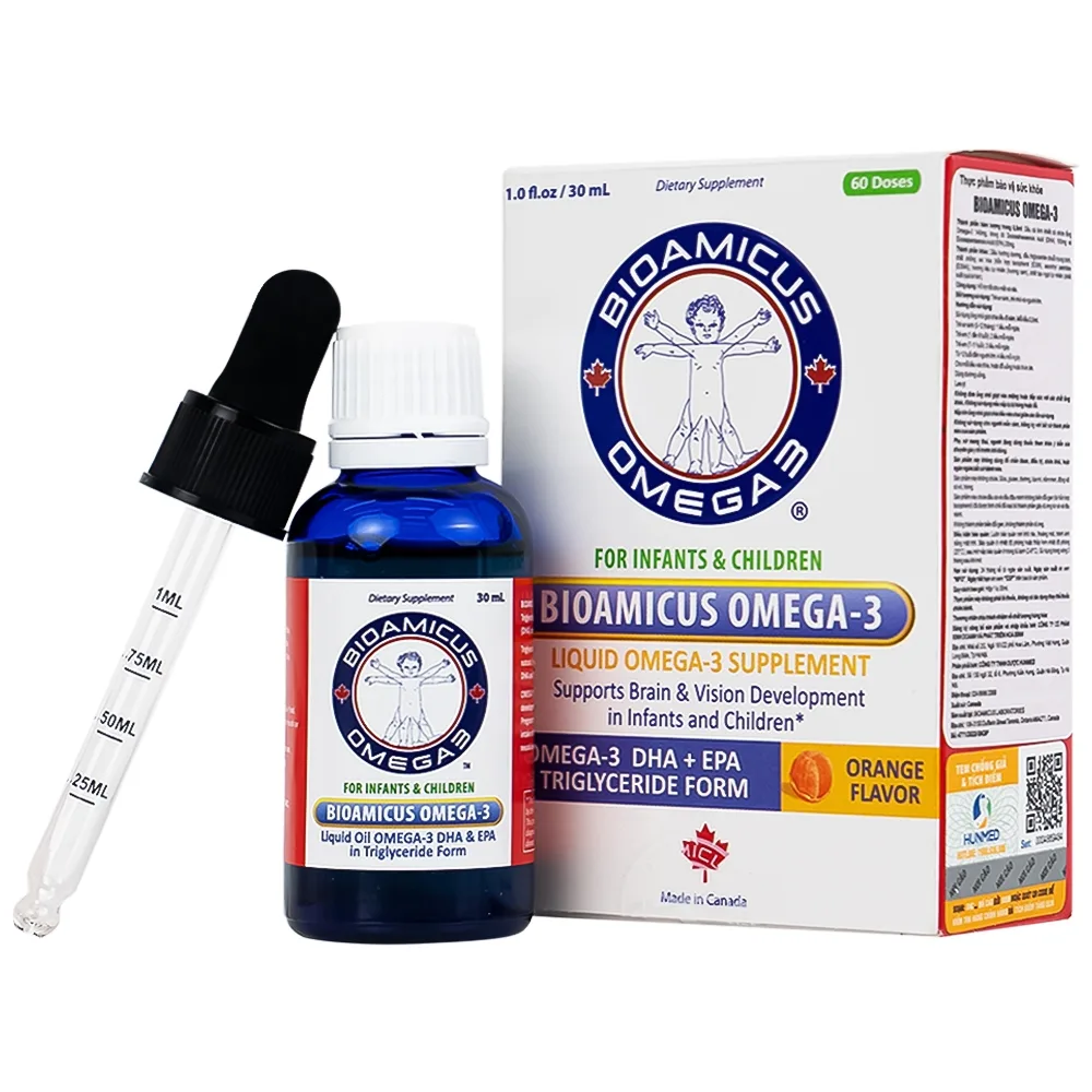 Hình ảnh Thực phẩm bảo vệ sức khỏe Bioamicus Omega-3 hỗ trợ tốt cho mắt và não (30ml)
