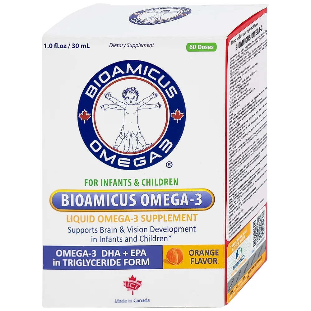 Hình ảnh Thực phẩm bảo vệ sức khỏe Bioamicus Omega-3 hỗ trợ tốt cho mắt và não (30ml)