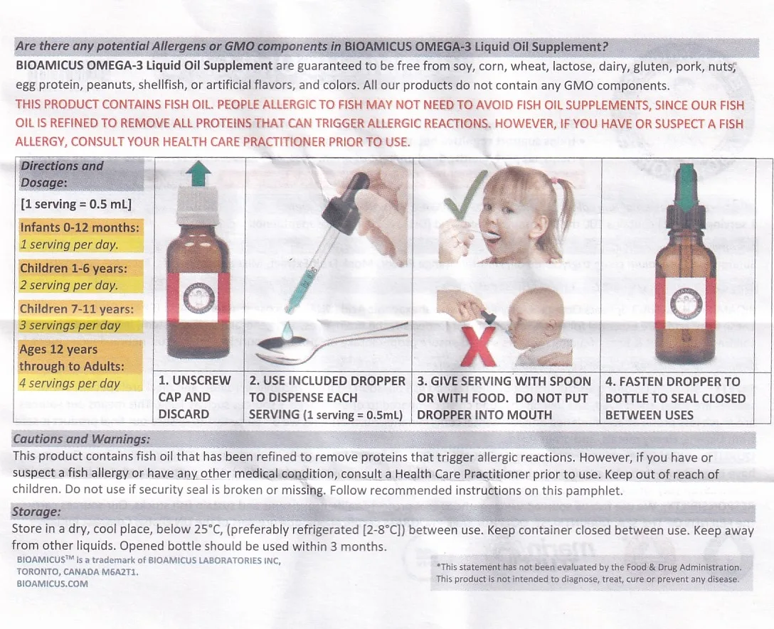 Hình ảnh Thực phẩm bảo vệ sức khỏe Bioamicus Omega-3 hỗ trợ tốt cho mắt và não (30ml)