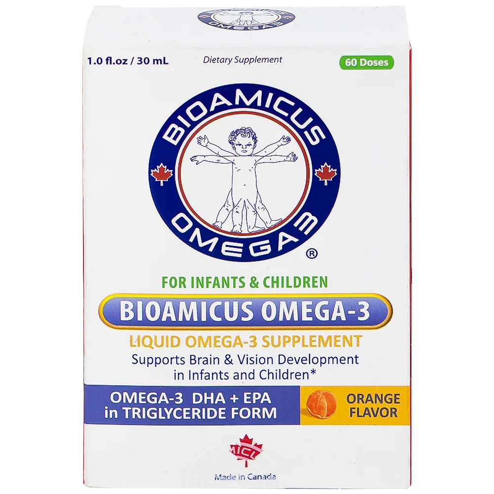 Hình ảnh Thực phẩm bảo vệ sức khỏe Bioamicus Omega-3 hỗ trợ tốt cho mắt và não (30ml)