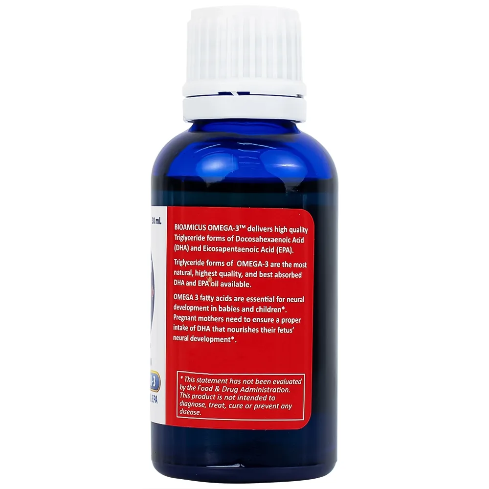 Hình ảnh Thực phẩm bảo vệ sức khỏe Bioamicus Omega-3 hỗ trợ tốt cho mắt và não (30ml)