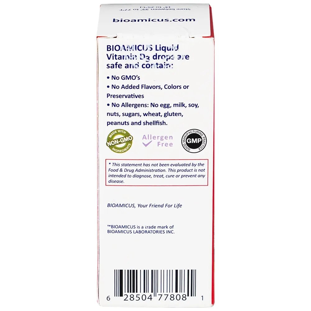 Hình ảnh Dung dịch BioAmicus Vitamin D3 10.3ml bổ sung vitamin D3, hỗ trợ phát triển xương