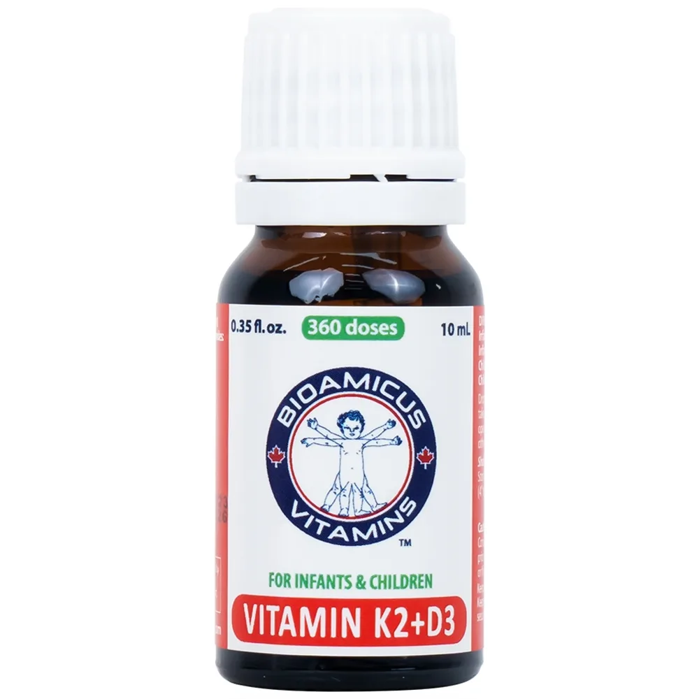 Hình ảnh Dung dịch Biomicus For Infants And Children Vitamin K2 And D3 hỗ trợ tốt cho xương, răng của bé (10ml)