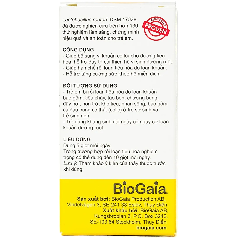 Hình ảnh Men vi sinh BioGaia Protectis Baby Drops bổ sung lợi khuẩn cho đường tiêu hóa (5ml)