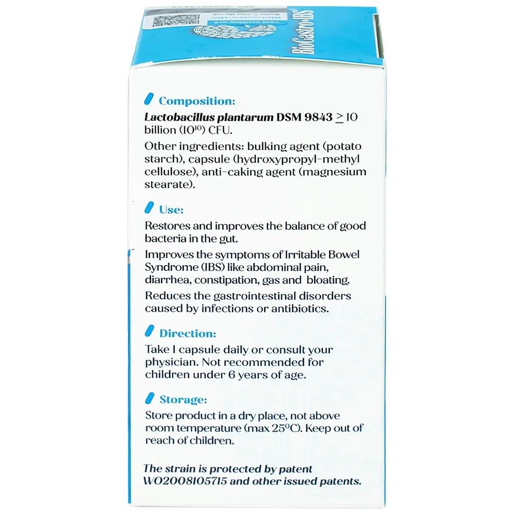 Hình ảnh Viên uống BiogastroIBS BiovaGen bổ sung vi khuẩn có lợi giúp cân bằng hệ vi sinh đường ruột (30 viên)