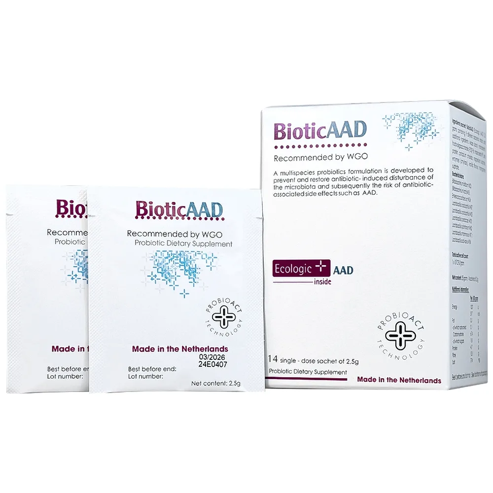 Hình ảnh Bột pha uống BioticAAD 2.5g Ecologic AAD bổ sung lợi khuẩn đường ruột, giảm rối loạn tiêu hóa (14 gói)