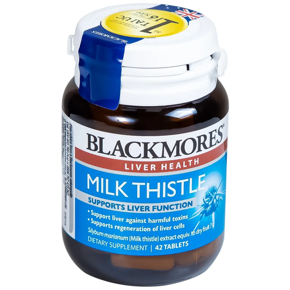 Hình ảnh Viên uống Blackmores Milk Thistle hỗ trợ quá trình phục hồi tế bào gan, bảo vệ gan (42 viên)