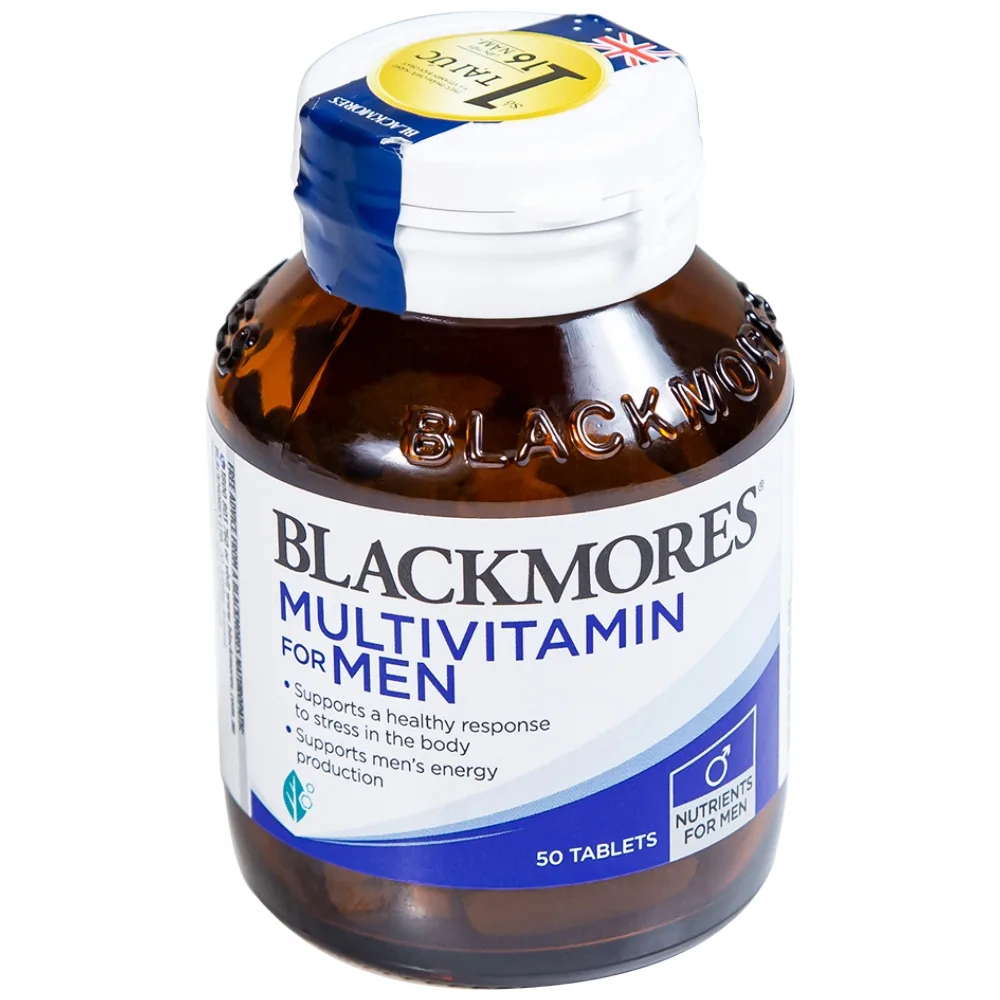 Hình ảnh Viên uống Blackmores Multivitamin For Men cung cấp vitamin, khoáng chất (50 viên)