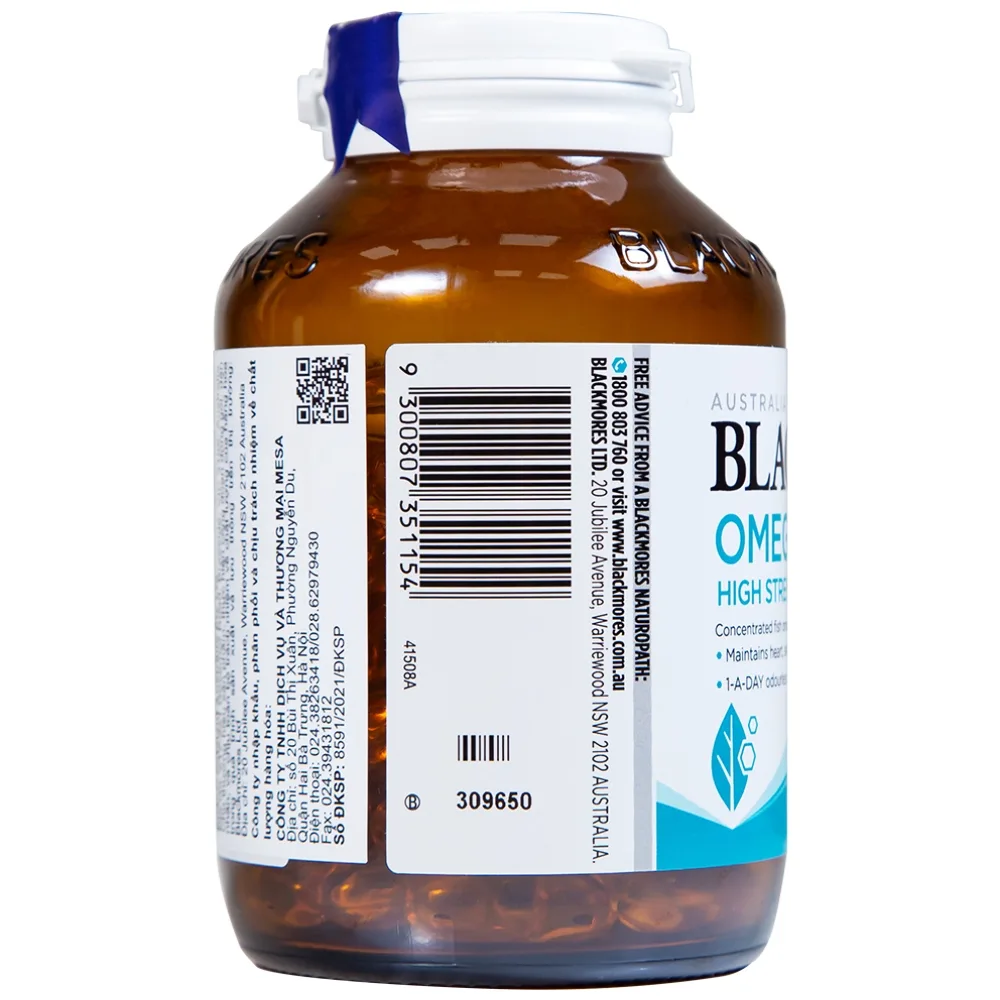 Hình ảnh Viên uống Blackmores Omega Double High Strength Fish Oil bổ sung omega (90 viên)