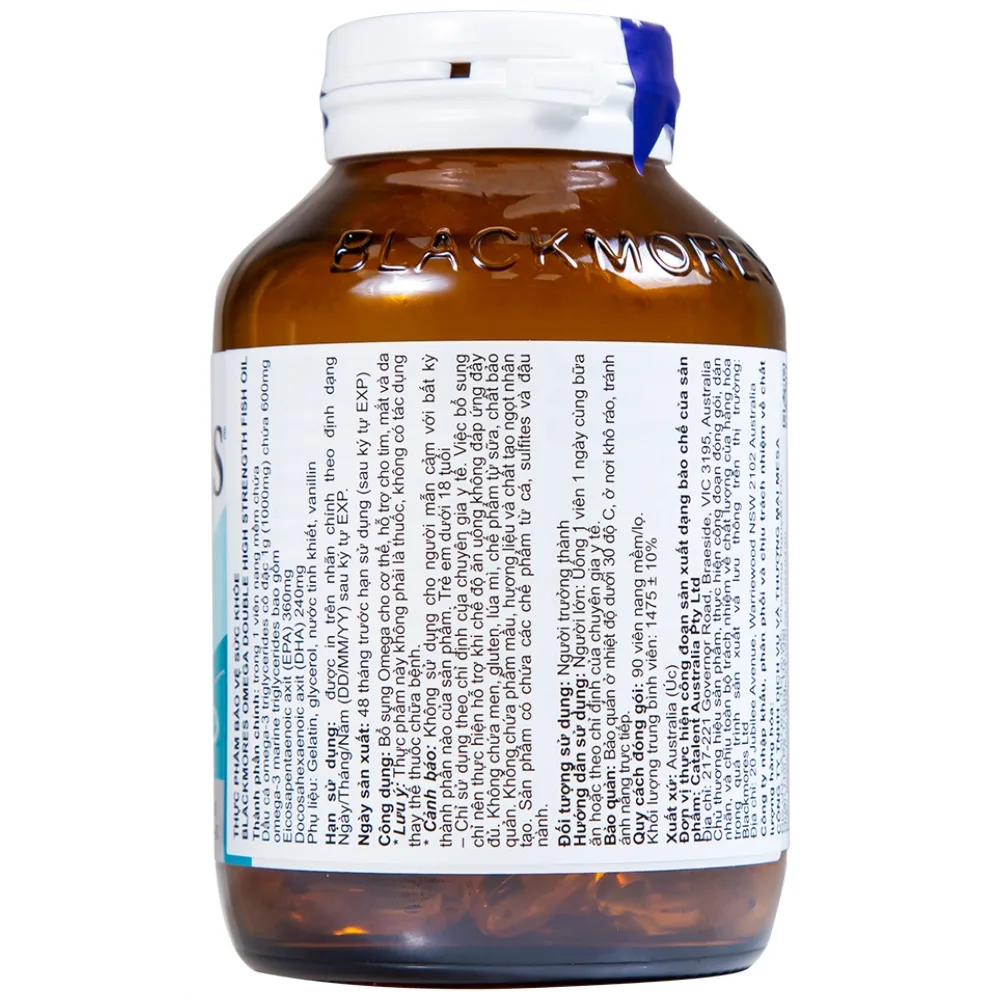 Hình ảnh Viên uống Blackmores Omega Double High Strength Fish Oil bổ sung omega (90 viên)