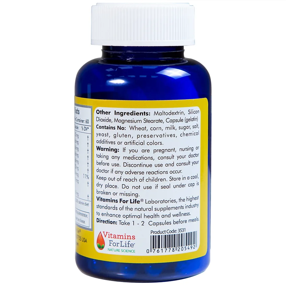 Hình ảnh Viên uống Blood Sugar Control Vitamins For Life hỗ trợ ổn định đường huyết (60 viên)