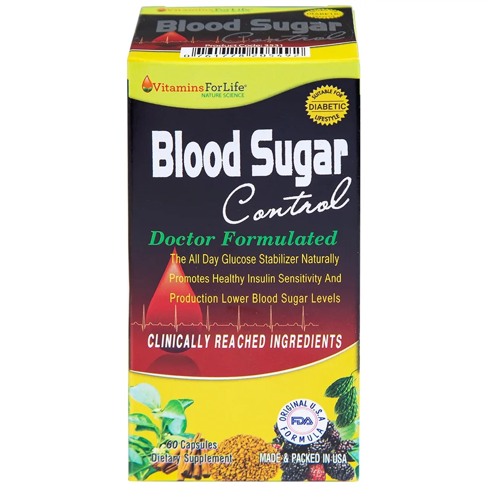 Hình ảnh Viên uống Blood Sugar Control Vitamins For Life hỗ trợ ổn định đường huyết (60 viên)