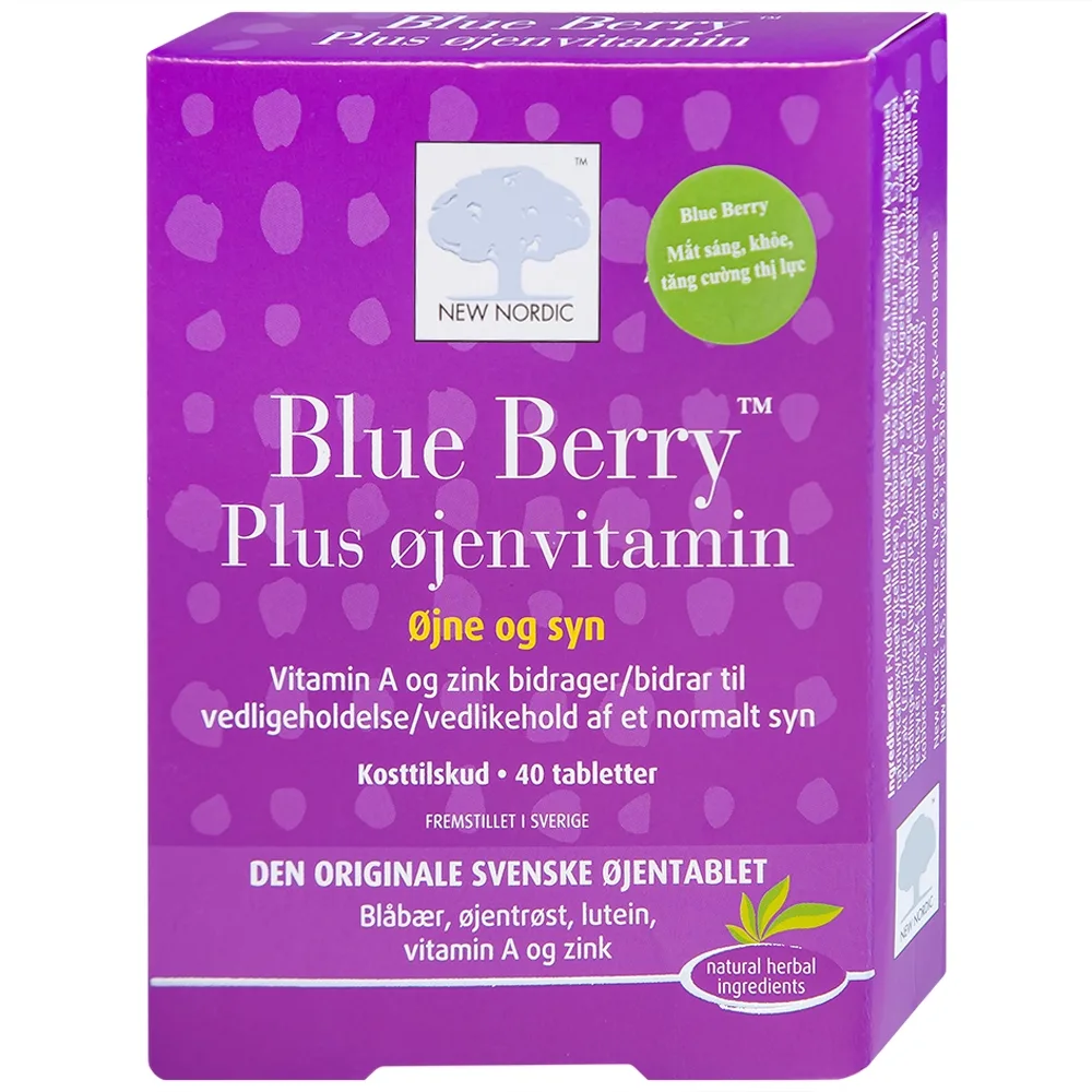 Hình ảnh Viên uống Blue Berry Plus Ojenvitamin bổ sung dưỡng chất cho mắt, hỗ trợ cải thiện thị lực (40 viên)