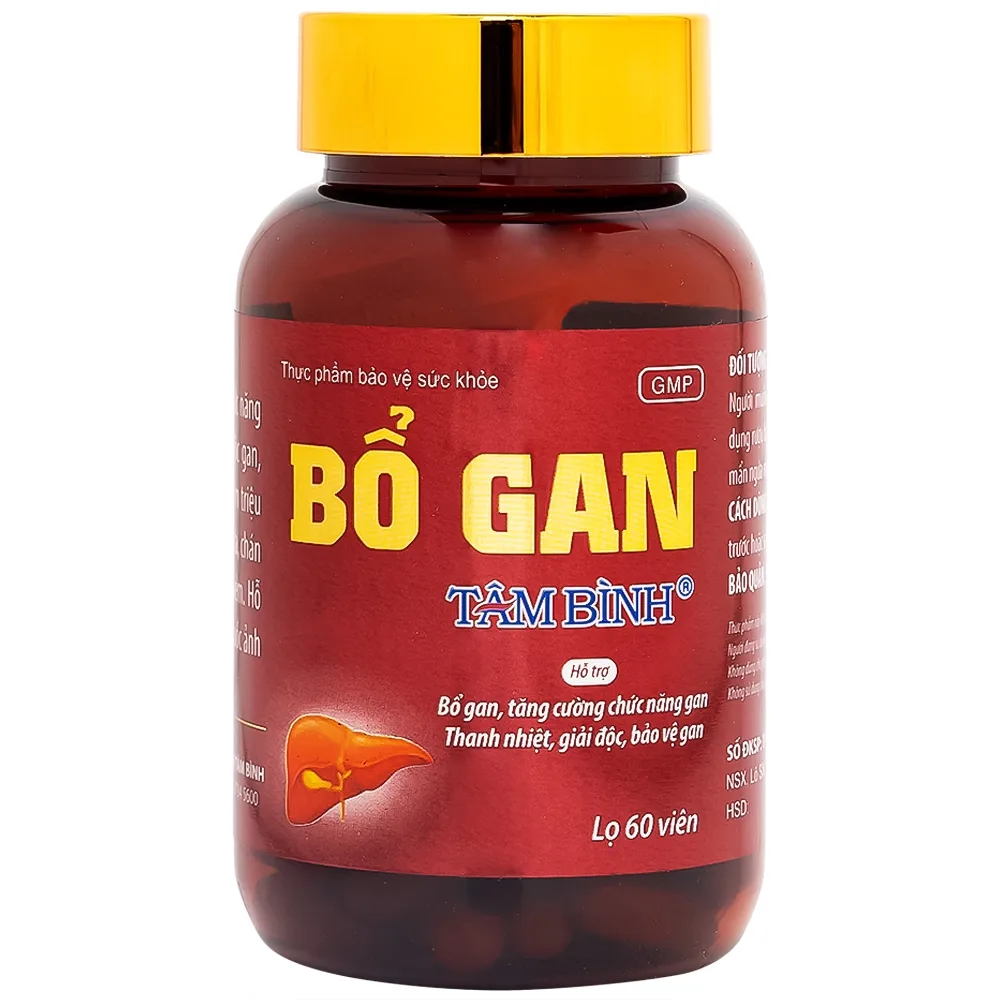 Hình ảnh Viên uống Bổ gan Tâm Bình tăng cường chức năng gan, thanh nhiệt, giải độc (60 viên)