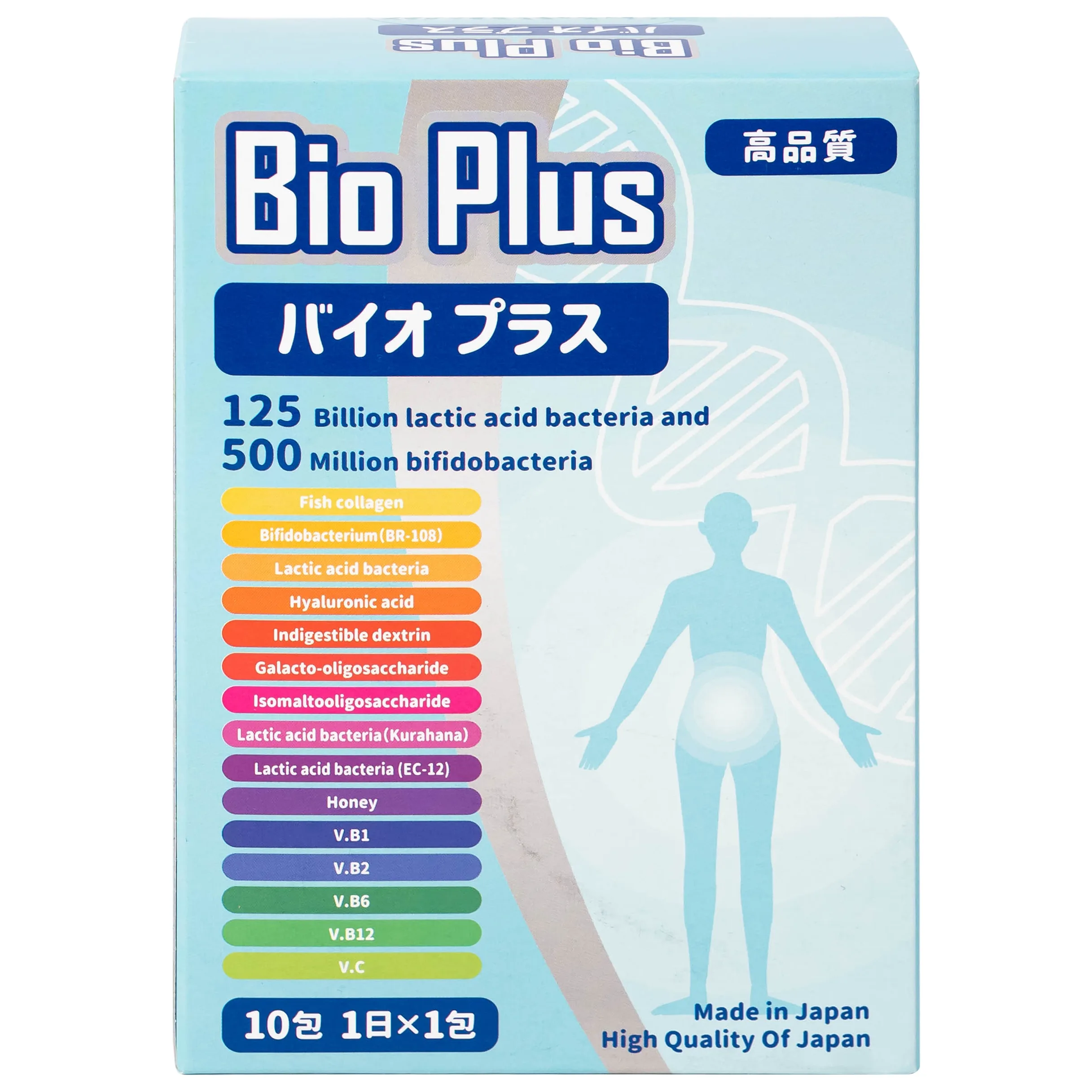 Hình ảnh Dung dịch Bio Plus 15g Kenko bổ sung vi khuẩn có lợi cho hệ tiêu hóa, cân bằng đường ruột (10 gói)