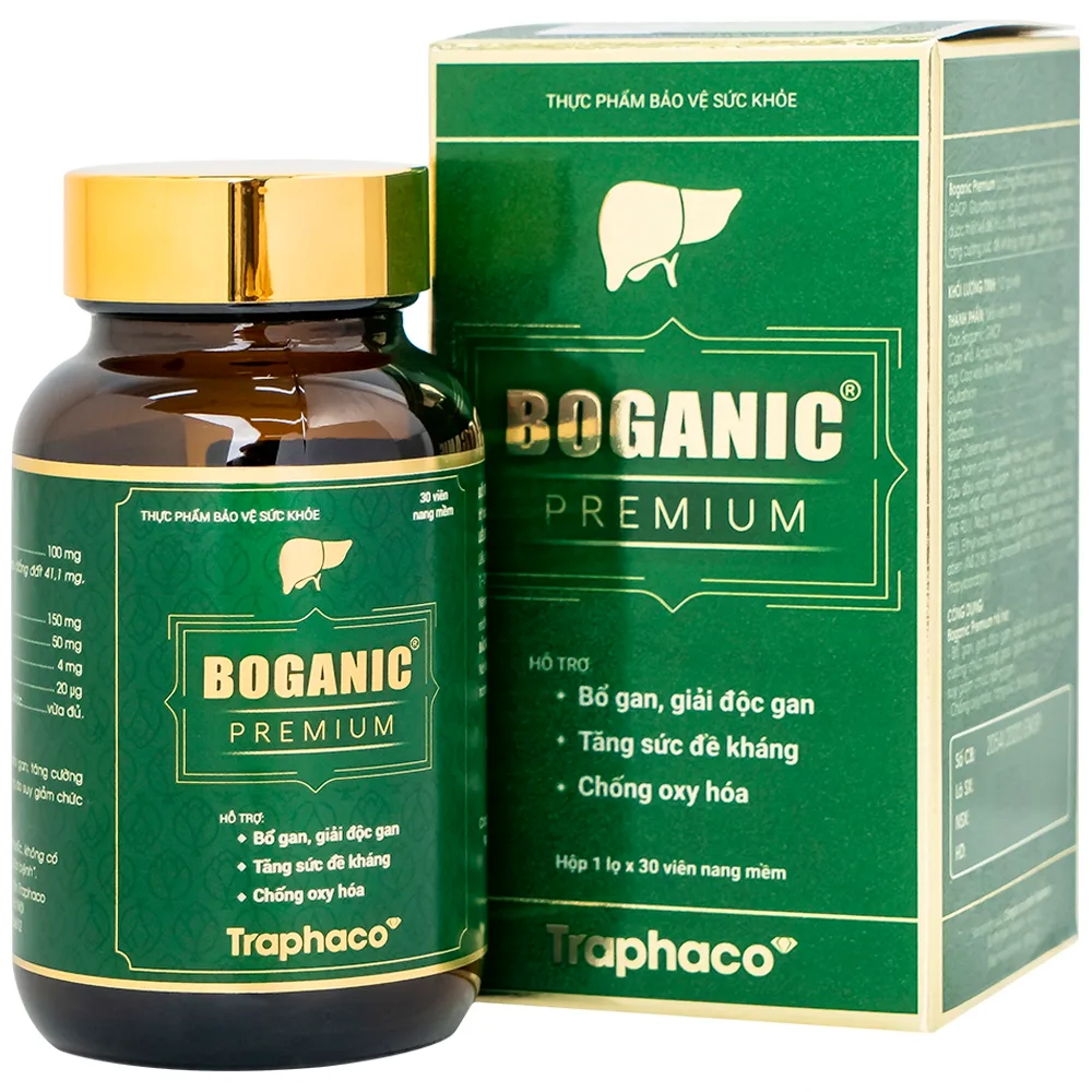 Hình ảnh Viên uống Boganic Premium Traphaco hỗ trợ bảo vệ và tăng cường chức năng gan (30 viên)
