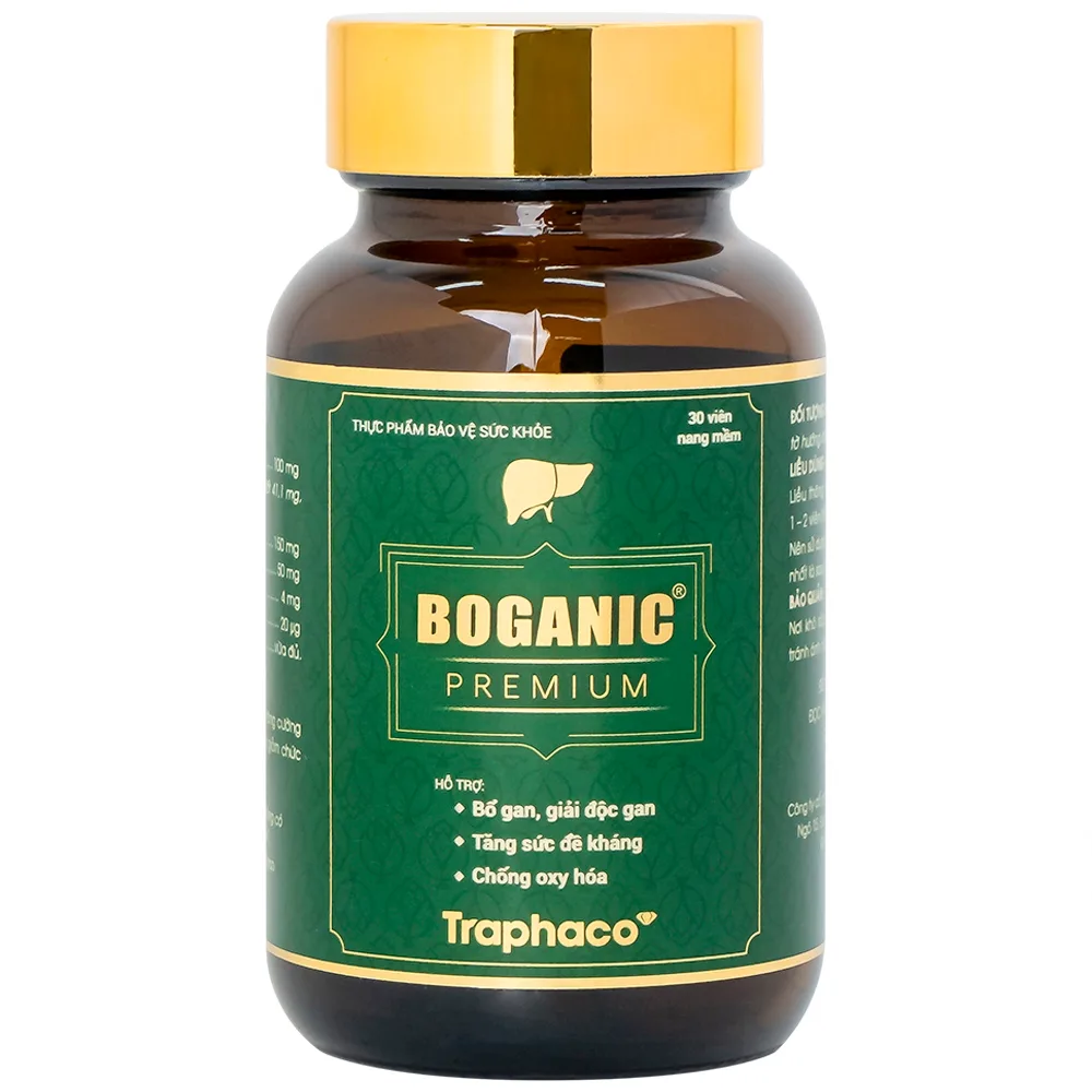 Hình ảnh Viên uống Boganic Premium Traphaco hỗ trợ bảo vệ và tăng cường chức năng gan (30 viên)