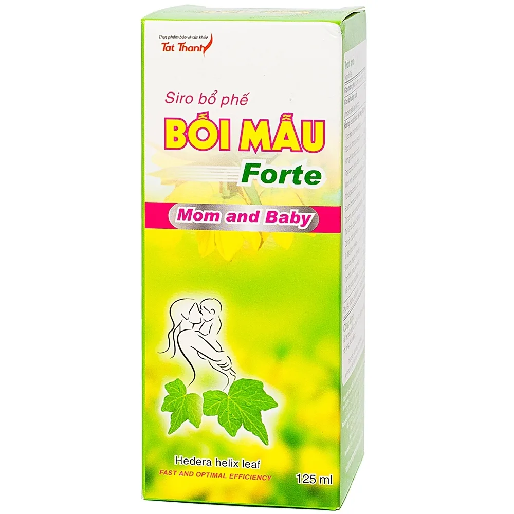 Hình ảnh Siro bổ phế Bối Mẫu Forte Mom And Baby Tất Thành hỗ trợ bổ phổi ích phế, giảm ho (125ml)