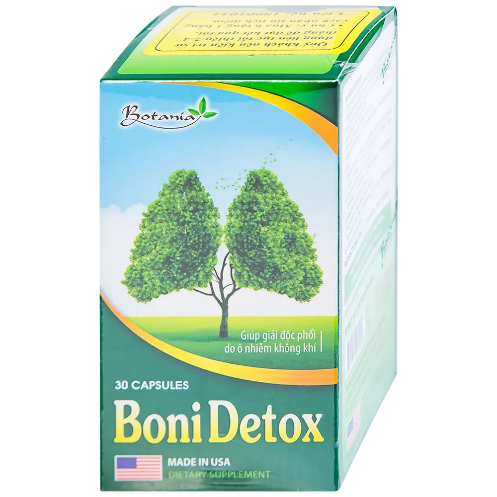 Hình ảnh Viên uống BoniDetox Botania chống oxy hóa, hỗ trợ bảo vệ phổi (30 viên)