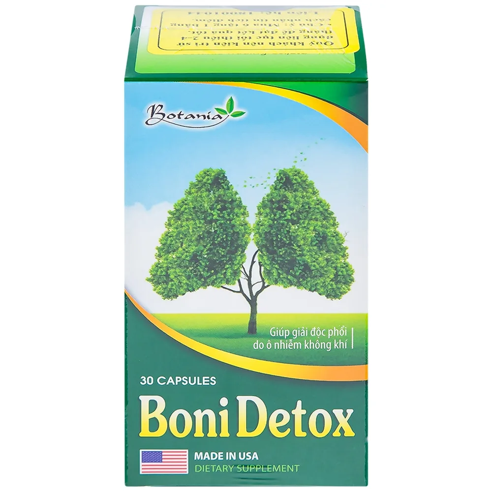 Hình ảnh Viên uống BoniDetox Botania chống oxy hóa, hỗ trợ bảo vệ phổi (30 viên)