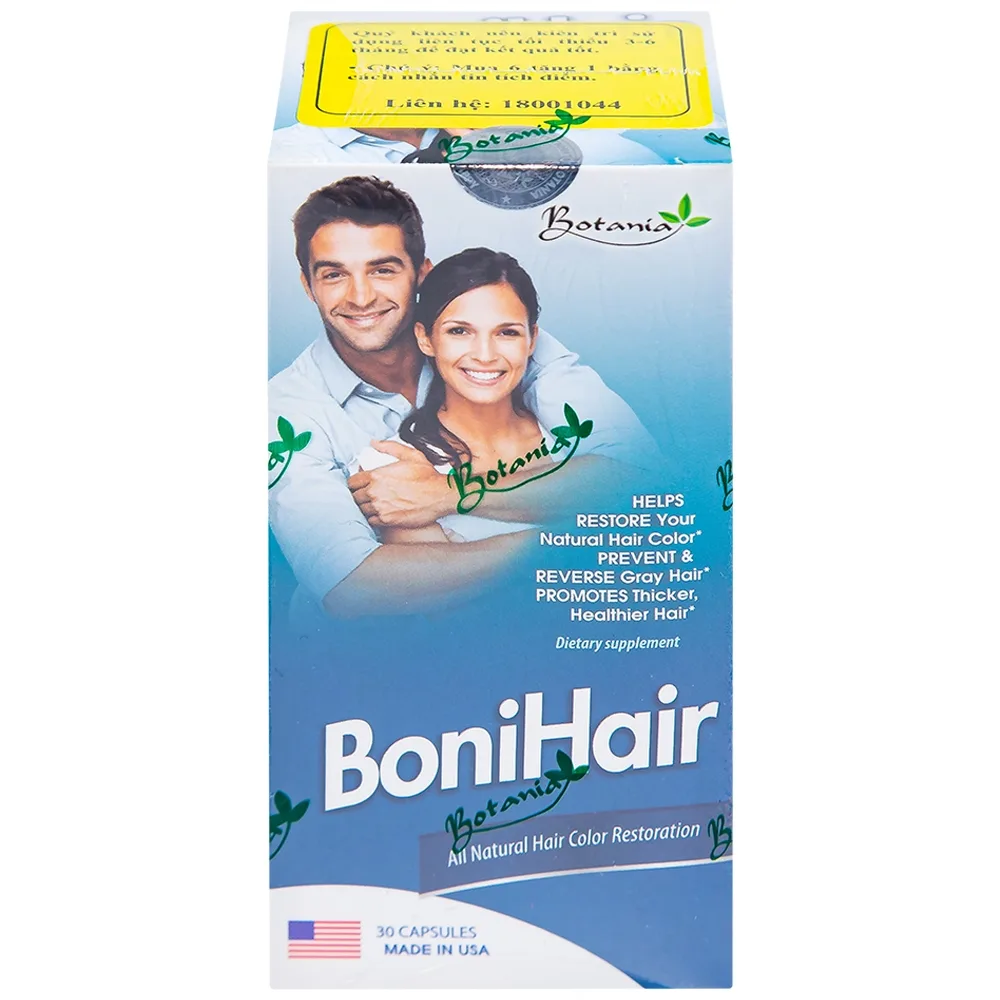 Hình ảnh Viên uống BoniHair Botania bổ sung các chất nuôi dưỡng tóc (30 viên)