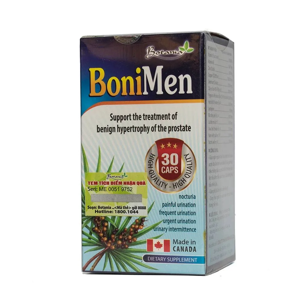 Hình ảnh Viên uống BoniMen Botania điều trị bệnh phì đại tuyến tiền liệt (30 viên)