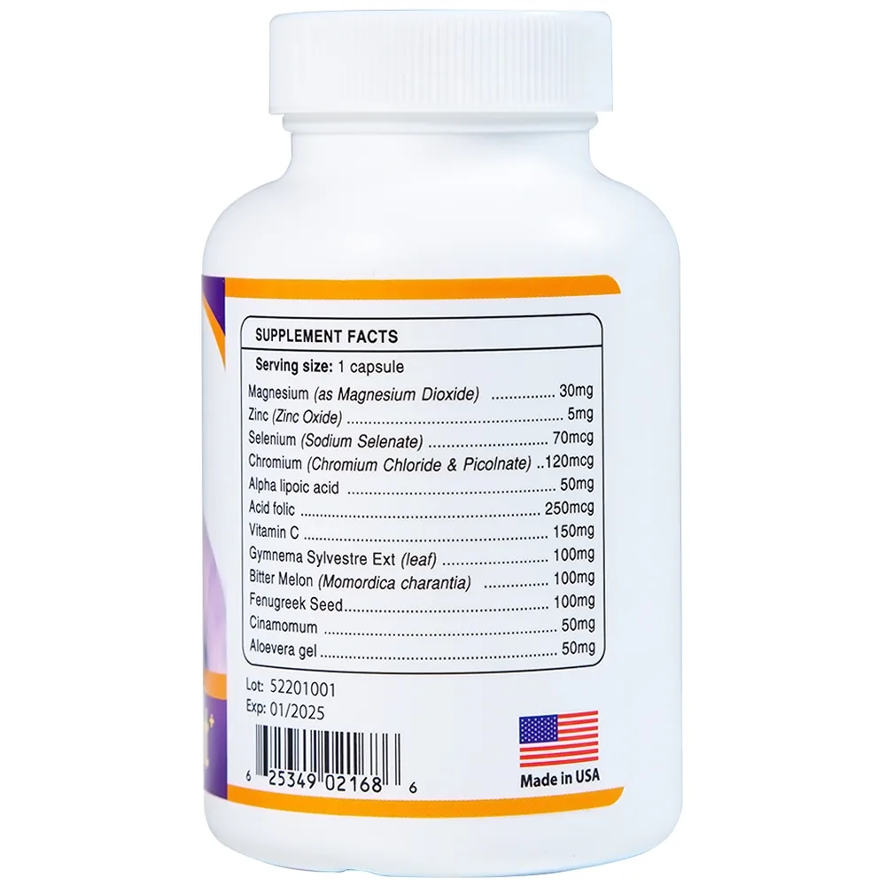 Hình ảnh Viên uống BoniDiabet Botania hỗ trợ điều trị bệnh tiểu đường, làm giảm glucose máu (60 viên)