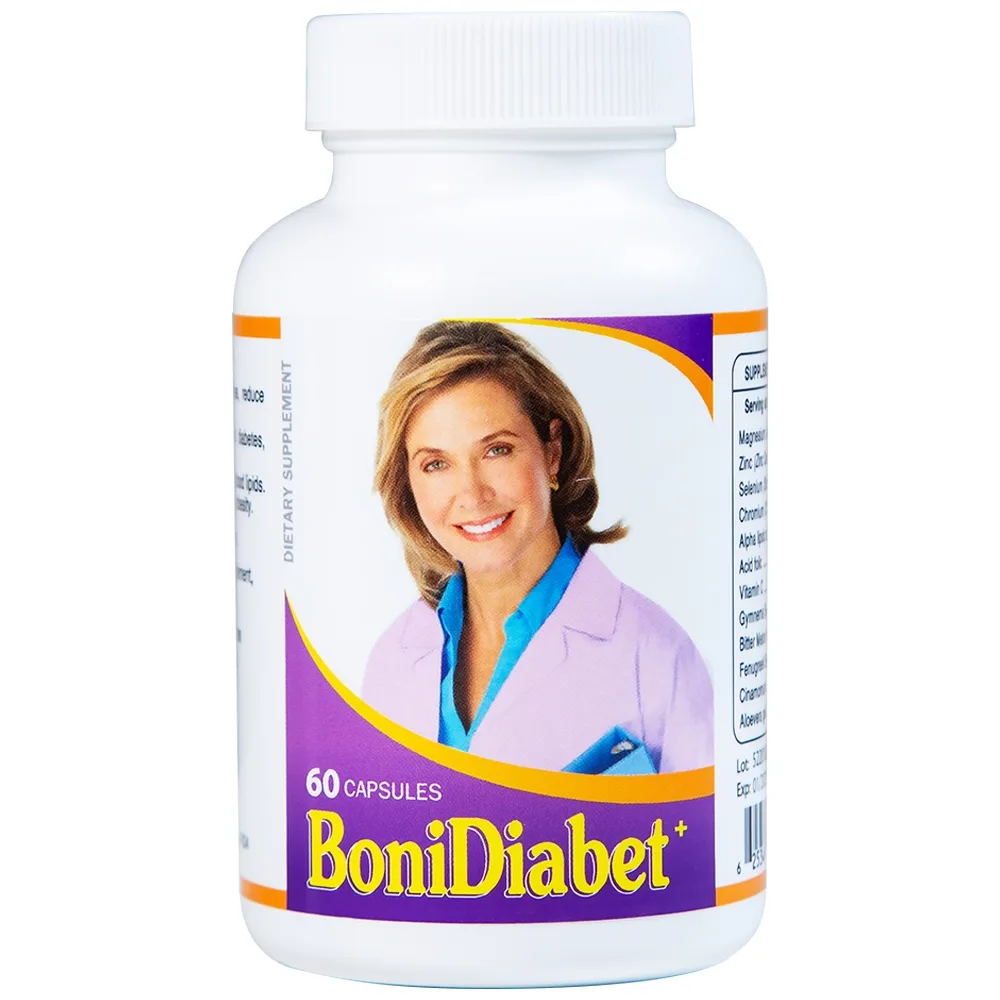 Hình ảnh Viên uống BoniDiabet Botania hỗ trợ điều trị bệnh tiểu đường, làm giảm glucose máu (60 viên)