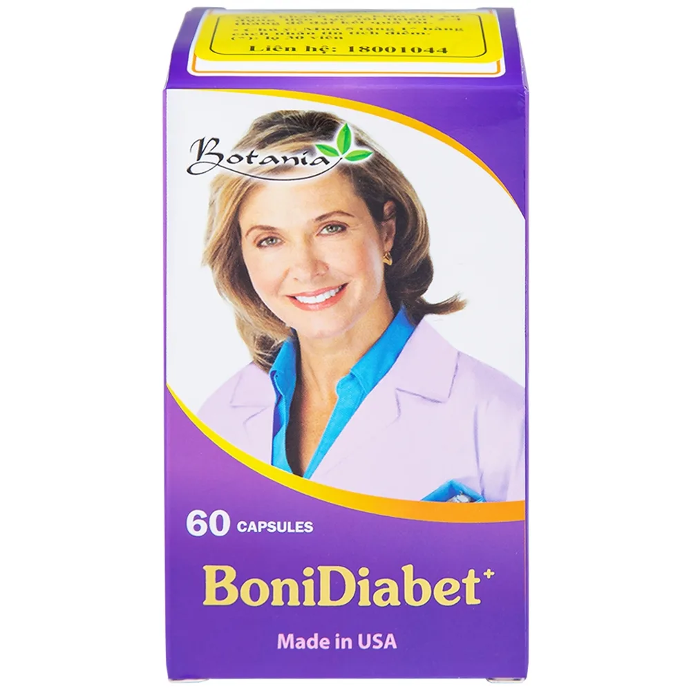 Hình ảnh Viên uống BoniDiabet Botania hỗ trợ điều trị bệnh tiểu đường, làm giảm glucose máu (60 viên)