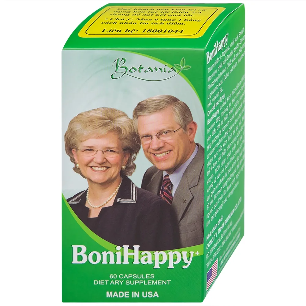 Hình ảnh Viên uống BoniHappy Botania hỗ trợ điều trị mất ngủ, cải thiện và phục hồi sức khỏe (60 viên) 
