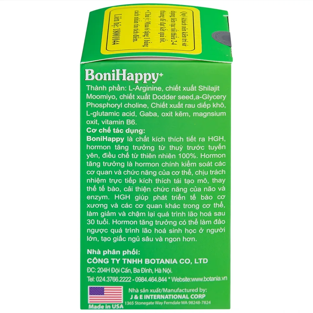 Hình ảnh Viên uống BoniHappy Botania hỗ trợ điều trị mất ngủ, cải thiện và phục hồi sức khỏe (60 viên) 